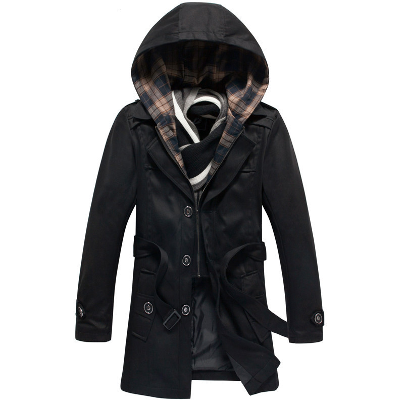 

2021 New Remote Hats Windbreaker From Men's Coated 100% Cotton Coat Plus Size M-4xl FBP4, Khaki.