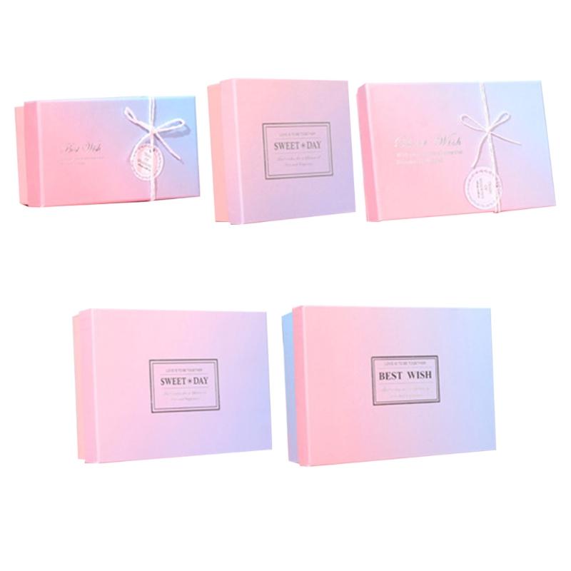 

Valentine's Day Gift Box Simple Gradient Design Present Container with Lid 57BB