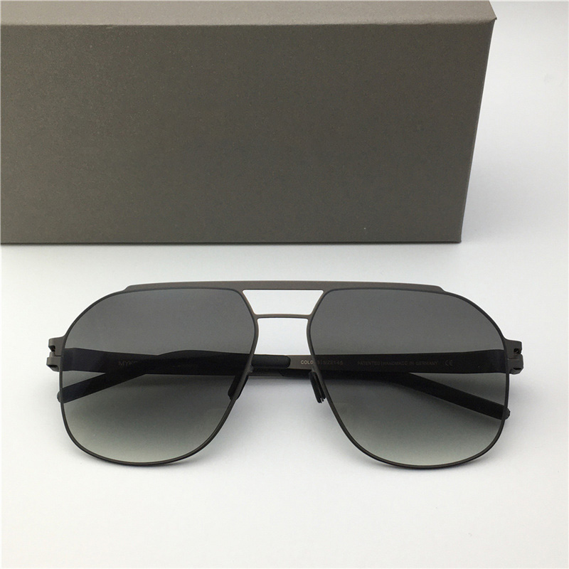 

New MYKITA Box SELLECK Outdoor Frame Mirror Lens Ultra Light Design Memory Alloy With Sunglasses Glasses Cool Original Pilot Wjhqw, White;black