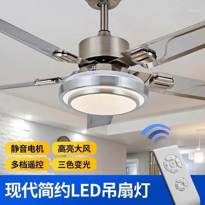

Modern LED Ceiling Light Fan For Living Room Bedroom Restaurant Invisible Fan Light 42 Inch 52 Inch Pure Copper Motor AC220V1