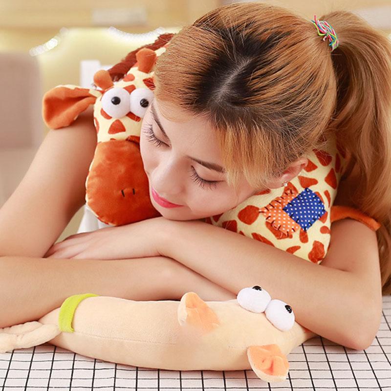 

Portable Cartoon U Shape Giraffe Neck Pillow For Travelling Office Car Sleep Colorful Print Decorative Home Cushion Neck Pillow