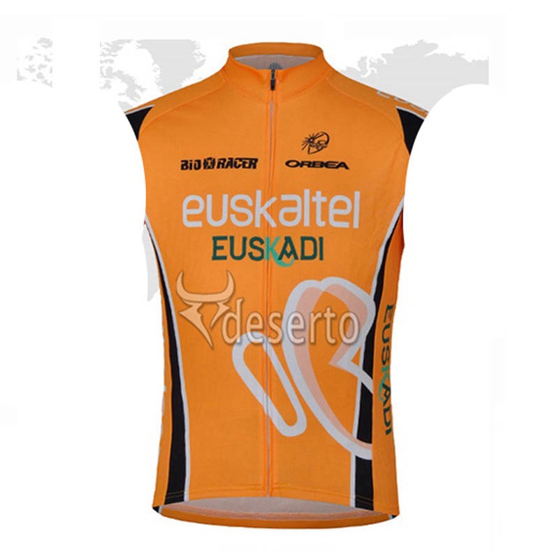 

EUSKALTEL Team Riding Clothes Cycling Sleeveless jersey Vest Wholesale Racing Bike Clothing Breathable Bicycle ropa ciclismo Sportswear 032903, Black