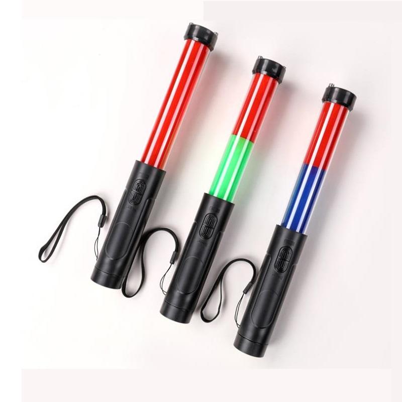 

32CM Multi-function White Tube Red Green PVC Outdoor Road Traffic Fire Control Fluorescent LED Safety Command Sign