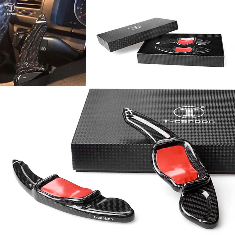 

Carbon Fiber Car Steering Wheel Paddle Shifter Gear Shift Extension For VW MK5 MK6 GTI R20 R32 R36 CC Scirocco Accessories, Black