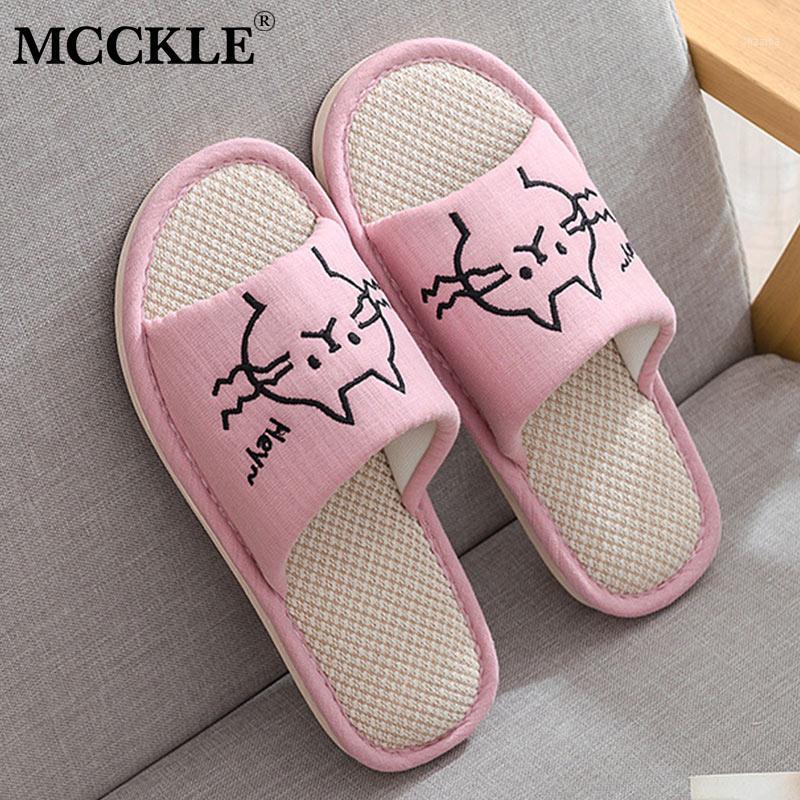 

MCCKLE Women's Cotton Slippers Indoor Home Shoes Cartoon Open Toe Female Warm Slipper Soft Woman House Cute Fashion Footwear1, Sky blue