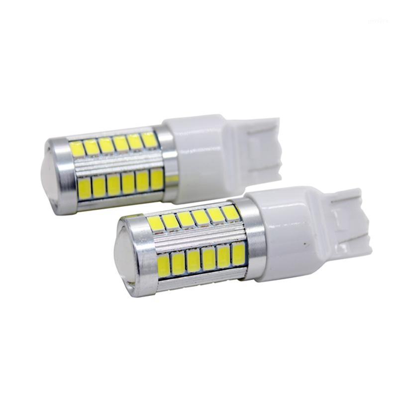 

2Pcs/Pair SUNKIA T20 7440/7443 W21/5W High Bright 5630 33 SMD Wedge Car Brake Stop Reverse Turn Signal LED Bulb Pure White1, As pic