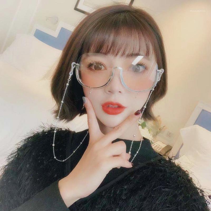 

Veshion Oversized Sunglasses Women Brand Designer Sun Glasses for Female Large Face Decoration Metal Legs Half Rim Ladies Uv4001