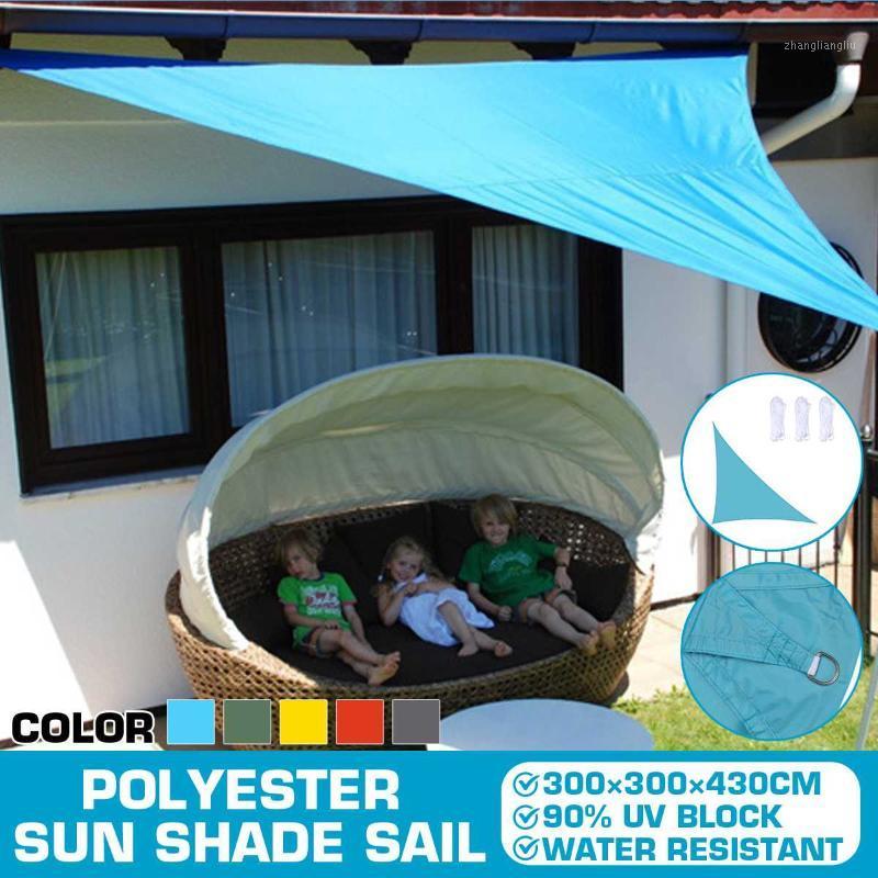 

3x3x4.3m Waterproof Triangle Awning Shade Sail Sun Outdoor Sun Shelter Shade Sail Garden Patio Pool Camping Picnic Tent1