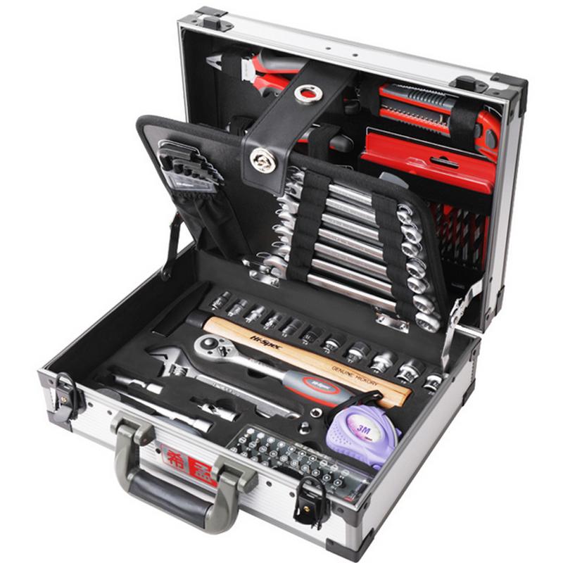 

General Household Socket Wrench Tool Set Auto Repair Tool Combination Package Hand Kit with Plastic Toolbox Storage Case