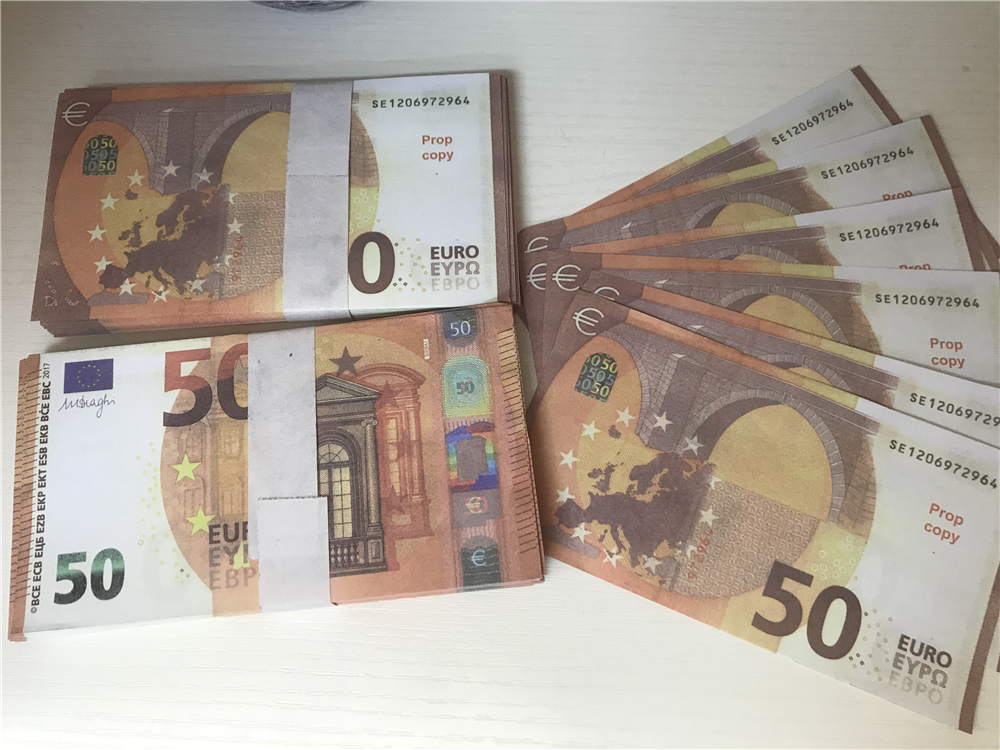 

2021 Cross-border Hot-selling Movie money euro 50 Paper copy banknote prop money euro 100pcs/pack 033
