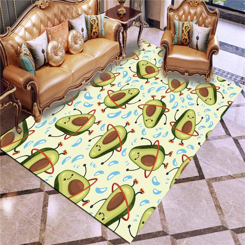 

Anime Avocado Carpet Anti-Skid Area Floor Mat 3D Rug Non-slip Mat Dining Room Living Room Soft Bedroom Carpet Style1