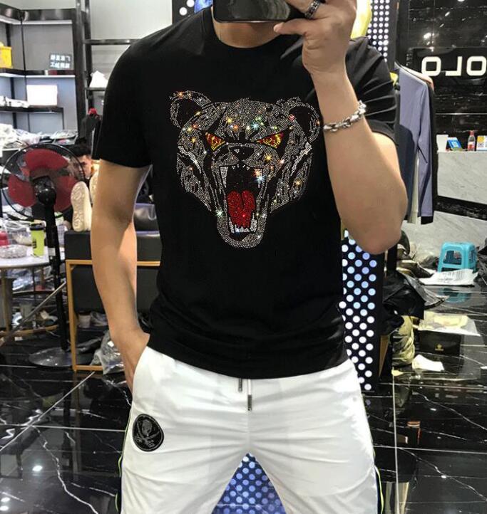 

New Brand Men's Tops Short Cotton Mans Casual Shirt Funny T-shirts Summer Clothes Homme 5yx1, Red