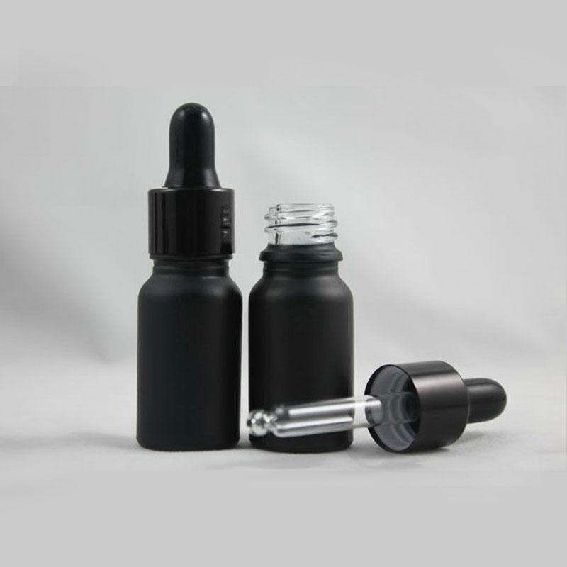 

Glass Dropper Bottle Frost Black Essential Oil Bottles Packaging Container Stoste Vials Essence Dispensing Bottle 5/30ML/100ML