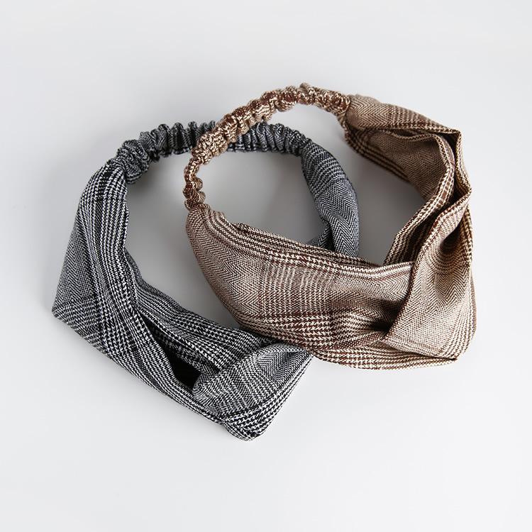 

Hot Headband for Women Plaid Headwear Casual Head Accessories for Women Women' s Elastic Head Wrap