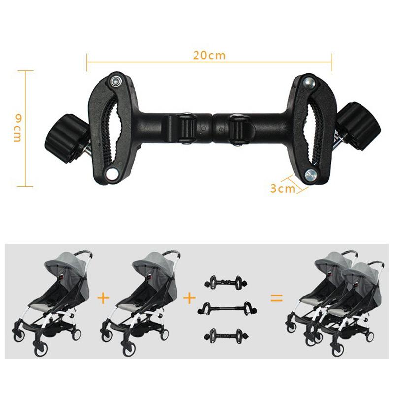 

Twin Baby Stroller Connect Adapter Outdoor Toddler Accessory 3Pcs Baby Cart Assemble Connector Joint Linker Adjustable Length