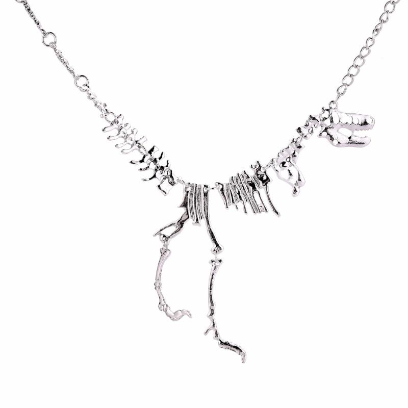 

lureme Vintage Dinosaur Necklace for Women Short Collar with Jewelry Gift Box