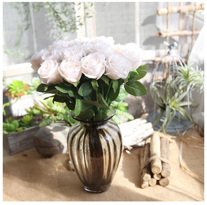 

Rose Artificial Flowers Wedding Decoration Romantic Date /Party Sending Roses Silk Flower Bouquet Real Touch Rose Decor