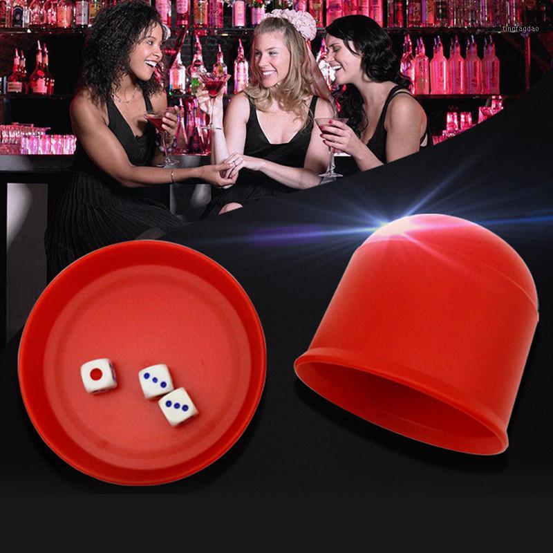 

5 Pieces Dices with 1 Pieces Dice Cup Board Drinking Board Game Dices and Dice Cup Set party supplies Random Color1