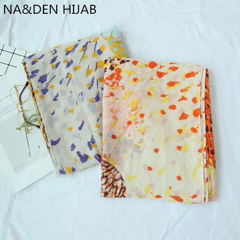 

New Two Colors Dot print cotton scarf/scarves muslim high quality hijab lady's fashion shawl bandana wraps 10pcs/lot Hot Sale
