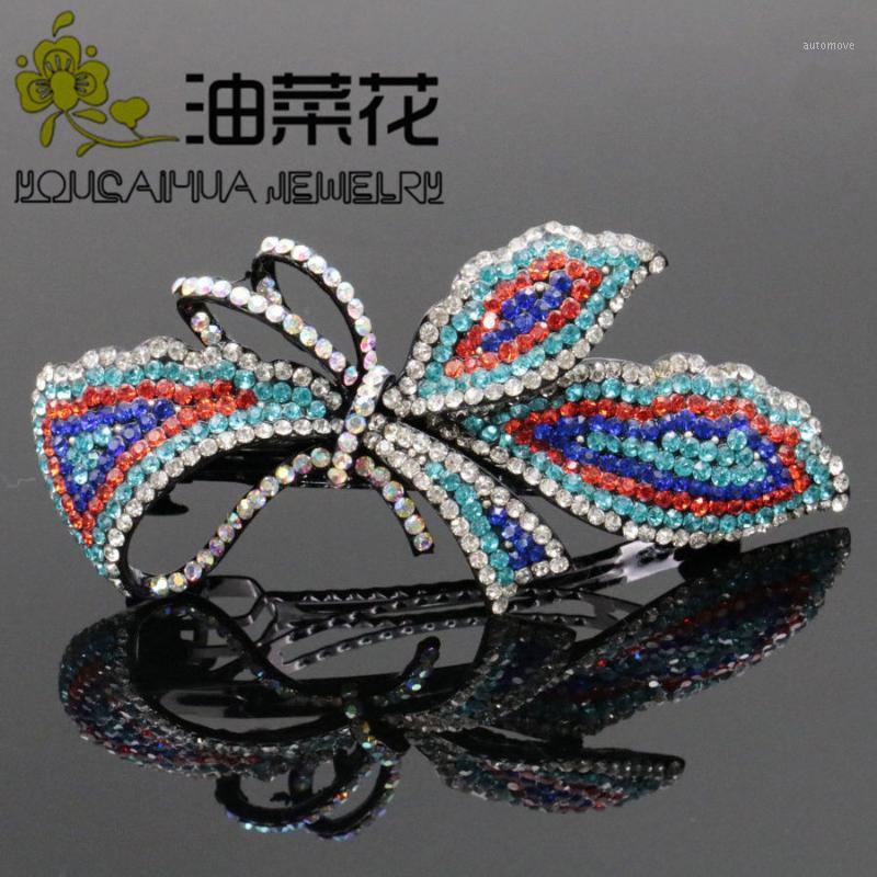 

Factory Price 2 Colors for Choose Elegant Butterfly Rhinestone Crystal for Wedding Women Fashion Jewelry Good Gift Hot Sale1