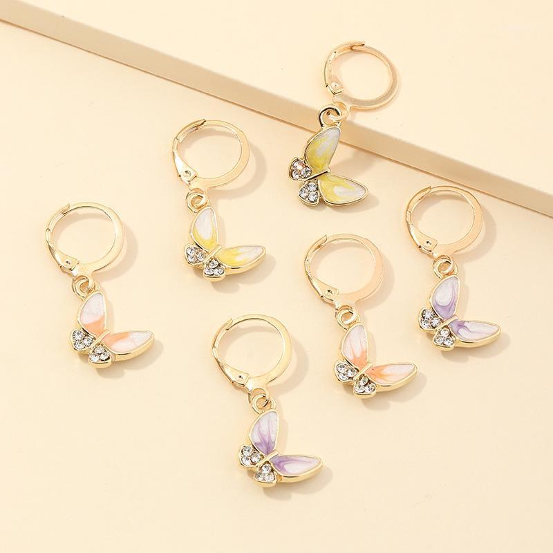 

Luokey Delicate Crystal Butterfly Hoop Earrings For Women Romantic Cute Funny Insect Animal Earrings Female Huggie Charm Jewelry1