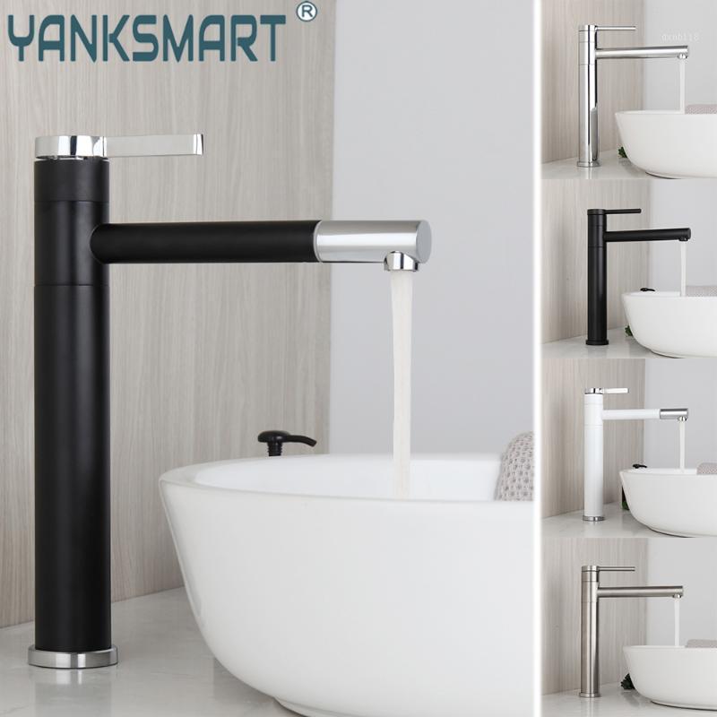 

YANKSMART 360 Swivel Bathroom Faucet Single Handle Basin Sink Deck Mounted Single Hole Faucets Hot And Cold Mixer Water Tap1