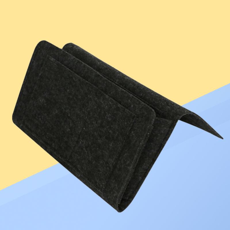 

Modern Bedside Hanging Storage Pocket Bag Organizer for Phone Glasses Book (Black