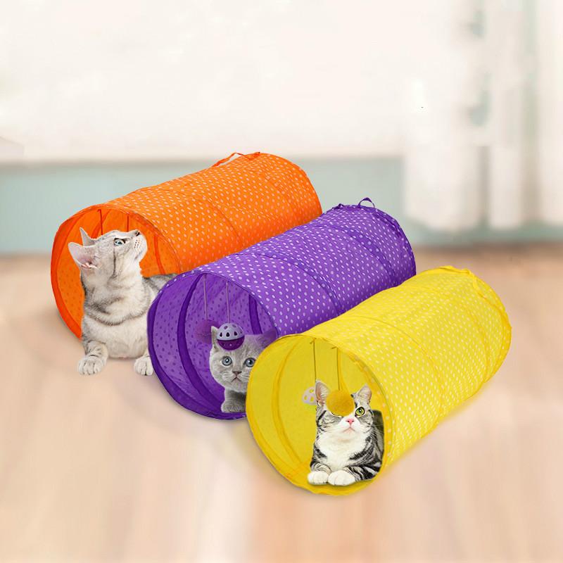 

Cat Tunnel Toy Holes Play Tubes Balls Collapsible Crinkle Kitten Toys Puppy Ferrets Play Dog Tunnel Tubes