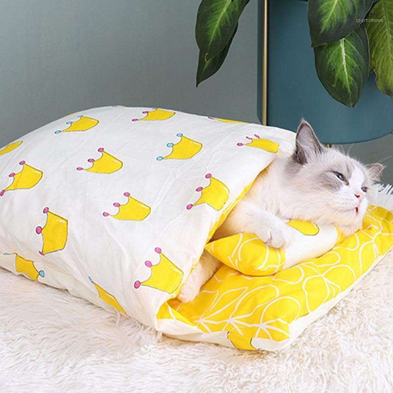 

Cat Removable And Washable Closed Nest Sleeping Bag Pet Sofas Mat Winter Warm House 65*50cm1