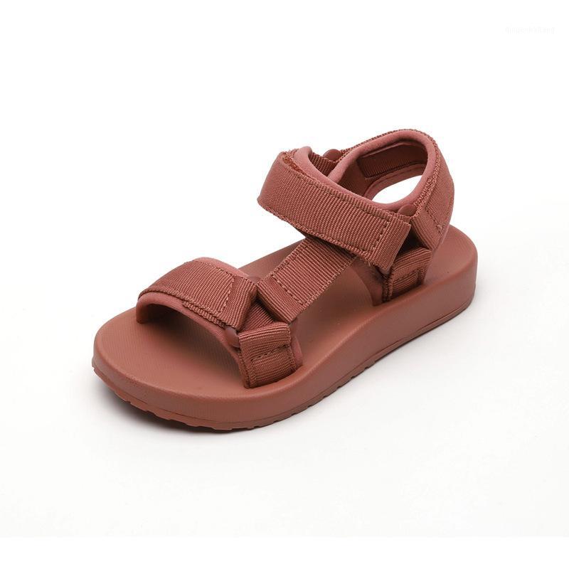 

New Summer Kids Baotou Sandals Fashion Magic Stick Casual Boys Solid Color All-around Beach Shoes Baby Light Comfortable Sandals1, Orange