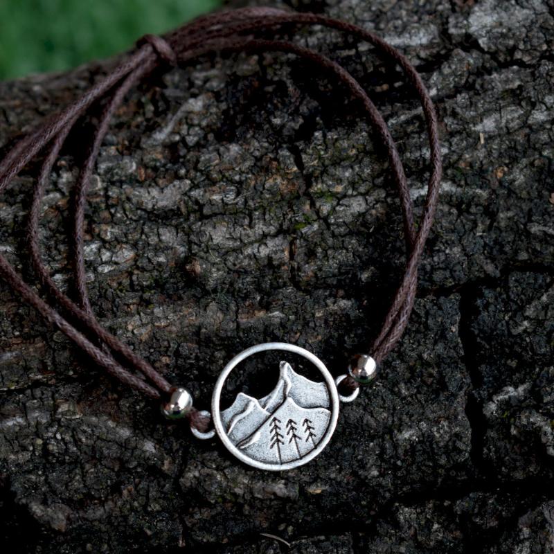 

10pcs unisex climbing mountain pine tree bracelet adjustable Hiking, Adventure