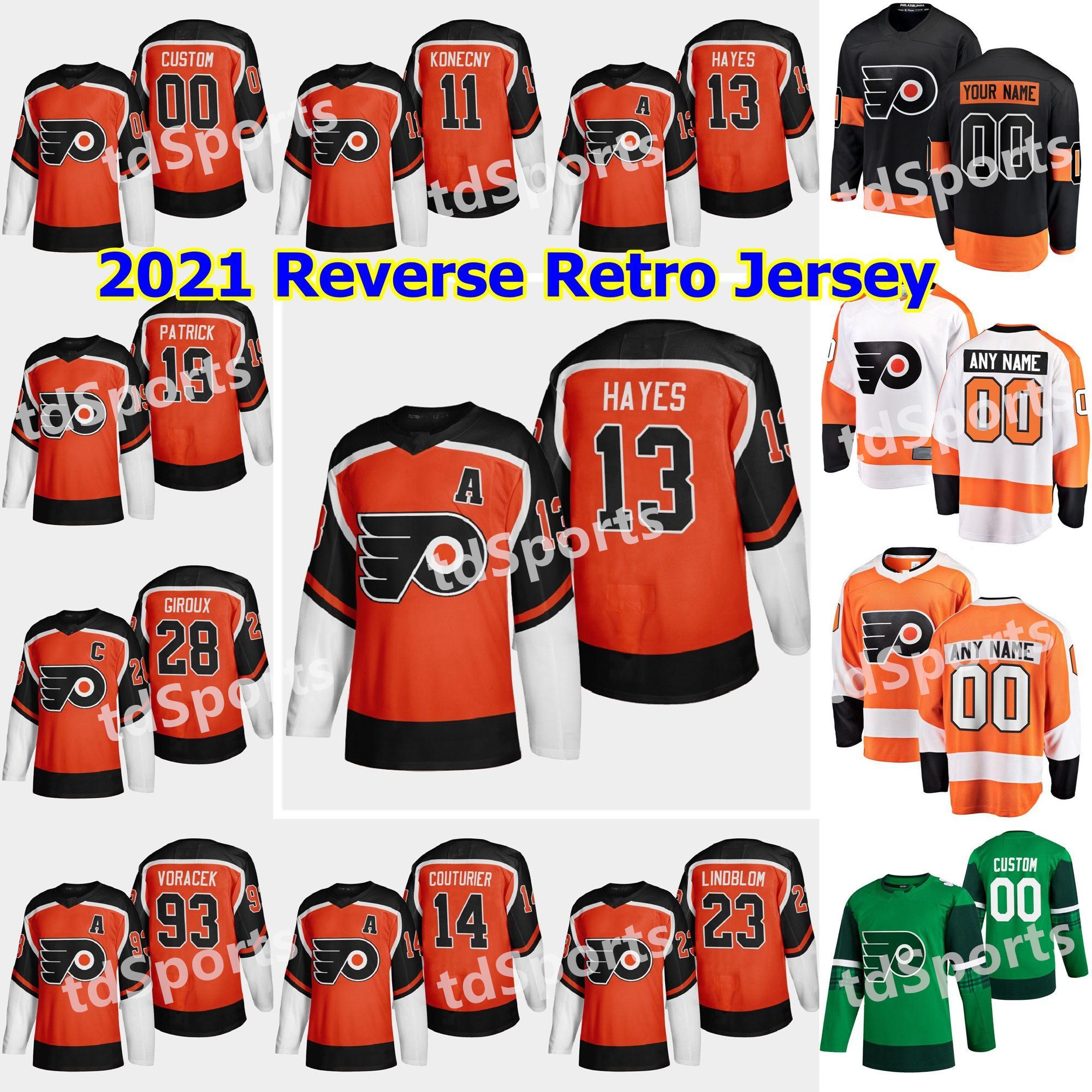 

Philadelphia Flyers 2021 Reverse Retro Hockey Jersey Travis Konecny Jersey Kevin Hayes Paul Coffey Joel Farabee Tyler Pitlick Custom Stitche, As shown in illustration