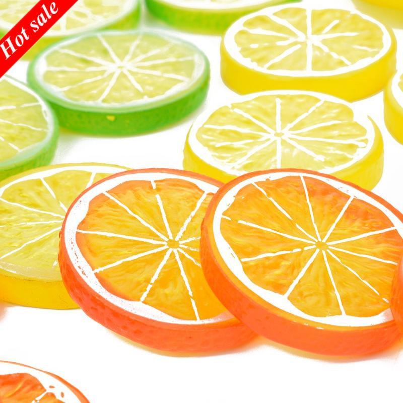 

10pcs New Artificial Plastic Slices Lifelike Decorative Fake Fruit New Post Gifts Decorative For Party Kitchen