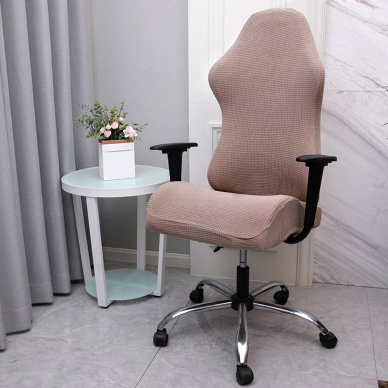 

Washable Gaming Chair Cover Easy Install Solid Stretch Computer Seat Slipcover Removable Polyester Home Office Soft Reusable1