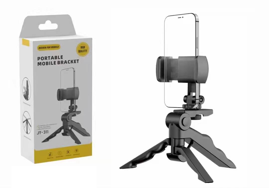 

Foldable Mini Tripod Holder Portable Tripod 360°Rotation Desktop Phone Stand Bracket For Gopro IPhone Samsung Xiaomi Huawei Digital Camera Monopod Selfie Stick, Black