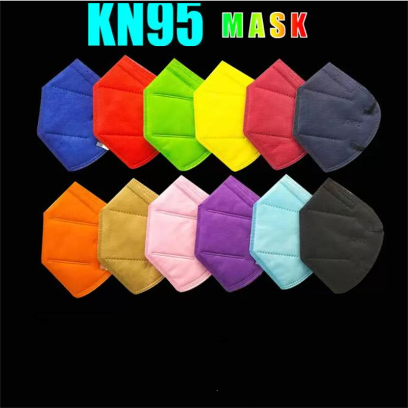 

KN-95 Mask 95% Filter FFP2 Colorful Activated Carbon Breathing Respirator Valve Designer Face Shield top sale