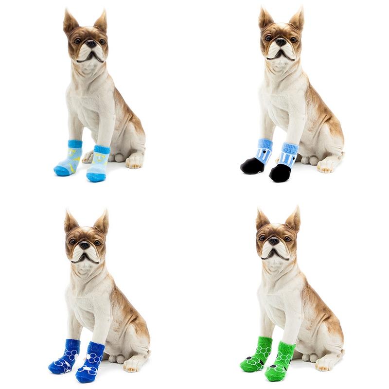 

Pet Cat Dog Socks Non-Slip Knitted Dog Claw Pattern Protective Cover Suitable for Festival Holiday Party Pet Dress up