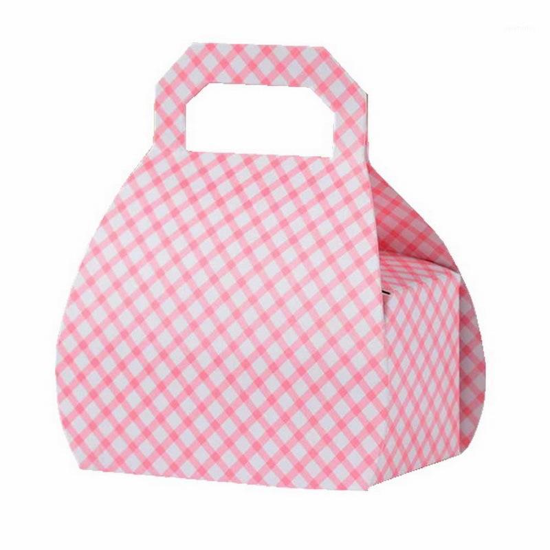 

Baby Girl Pink Check Favor Box Baby Boy Blue Candy Boxes Dragee Shower Box1