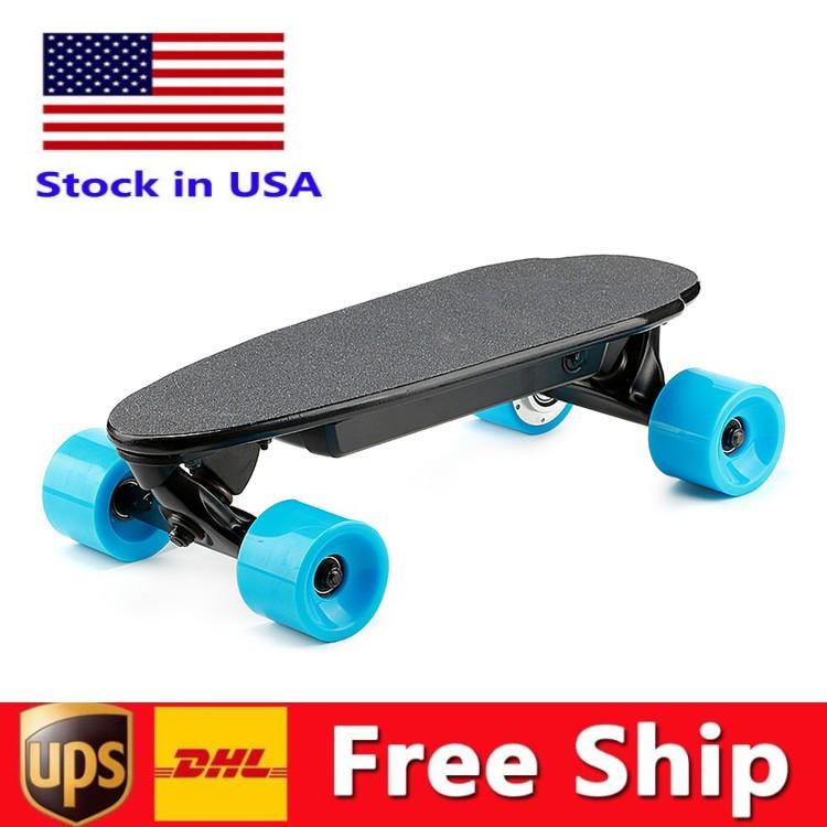 

USA Local Warehouse Portable Mini Electric Skateboard Equipped With Best Motor Kit for Teenagers And Adults Max 15 km/h W34815706, Blue