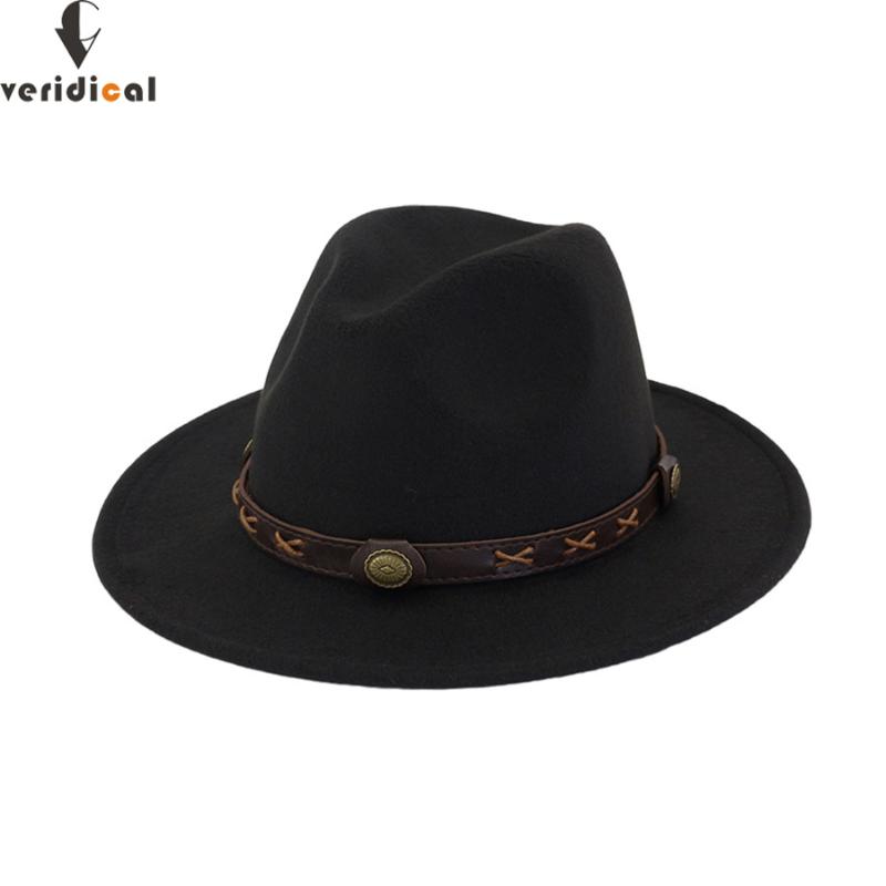

VERIDICAL New 2020 Sun Hat Cowboy Hat Men and Women Travel Caps Jazz good quality Western Hats Chapeu Cowboy 12 colors