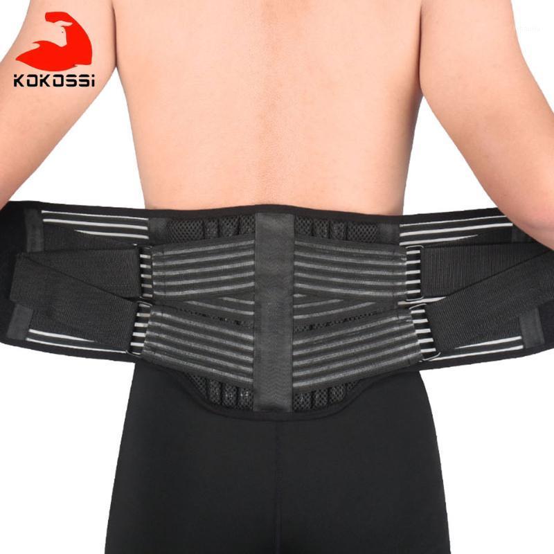 

KoKossi Lumbar Waist Support Belt Strong Lower Back Support Corset Belt Waist Trainer Sweat Slim for Sport Pain Relief1, Black