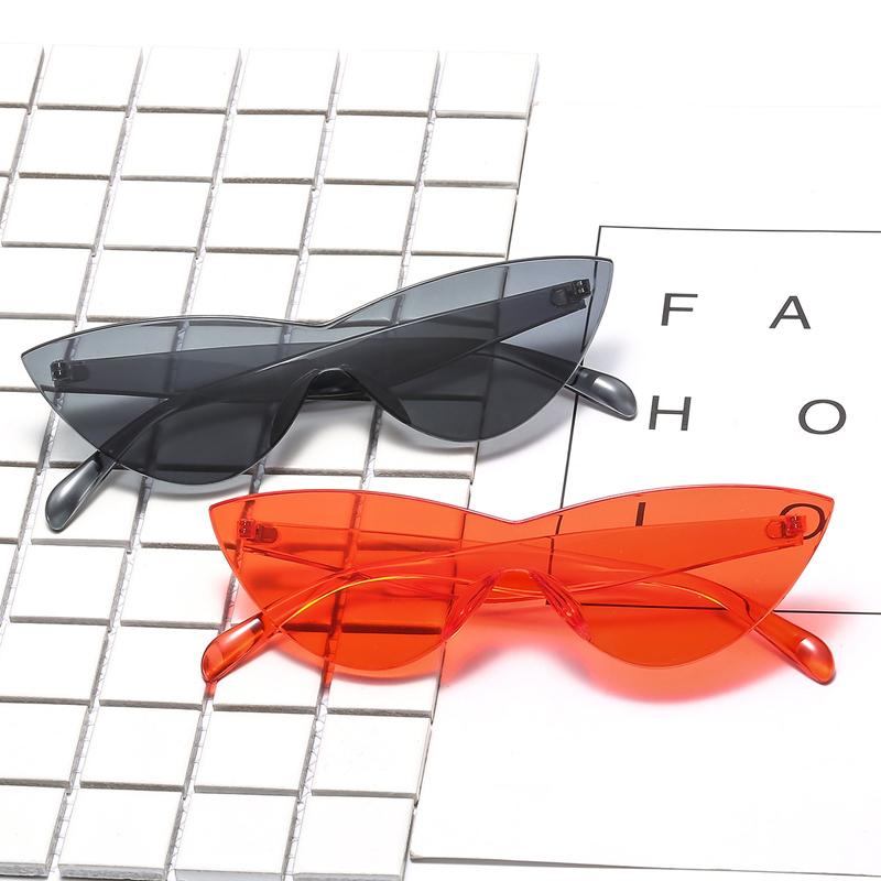 

Sunglasses Brand Designer Cat Eye Women Luxury Plastic Sun Glasses Female Candy Mirror Small Frame Cateye