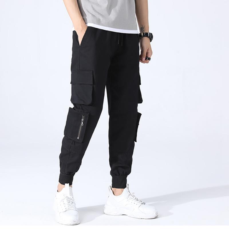 

Vogue Men' Summer New Style Casual Tooling Multi-Pocket Fashion Comfortable Trouser, Black