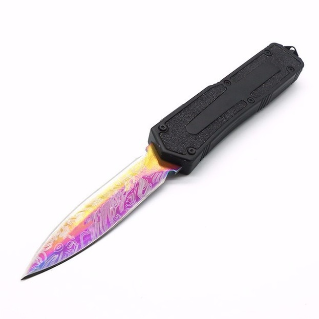 

scarab black automatic auto double action tactical self defense folding edc knife camping fishing hunting knives pocket survival tool
