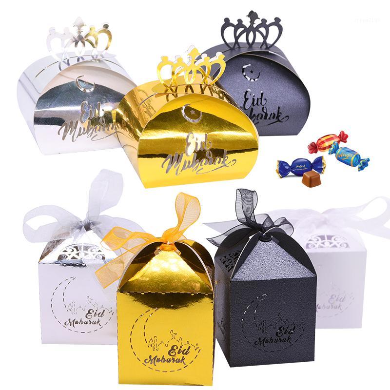 

10/20pcs Eid Mubarak Gift Boxes Gold Silver Laser Cut Hollow Candy Box For Islamic Muslim Ramadan Party Decor Happy Eid Al-Fitr1