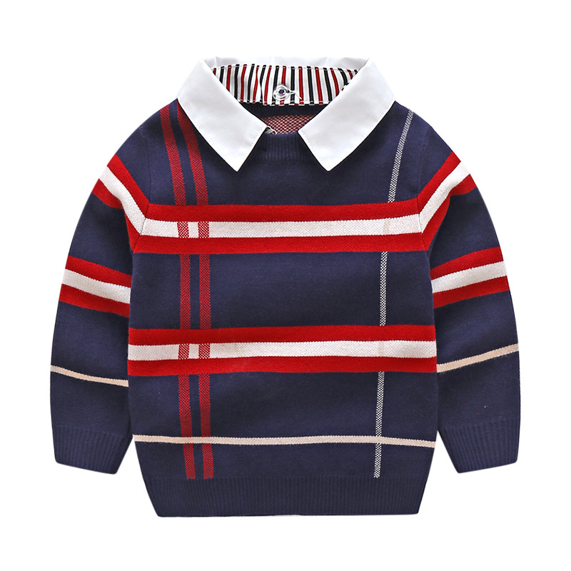 

Boys Sweatershirt Autumn Winter Brand Sweater Coat Jacket for Kids Toddle Baby Boy Sweater 2 3 4 5 6 7 Year Boys Clothes, Blue