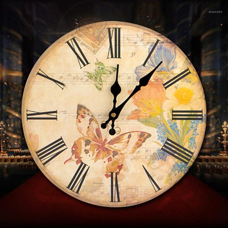 

Large Wall Clock Home Decor Wood Bedroom Retro Wood Home Wall Clock Decor Classic Saat kordon Living Room l1