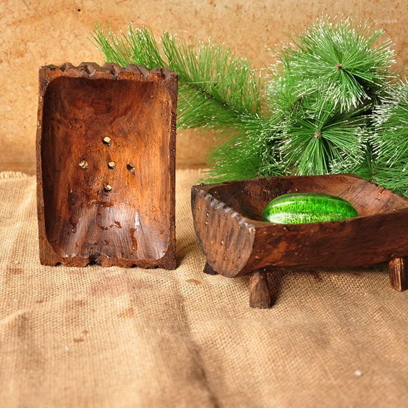 

Wholesale-Soap Container - New Arrival Soap Dish Creative Home Crafts Wooden Box Hotel Bathroom1