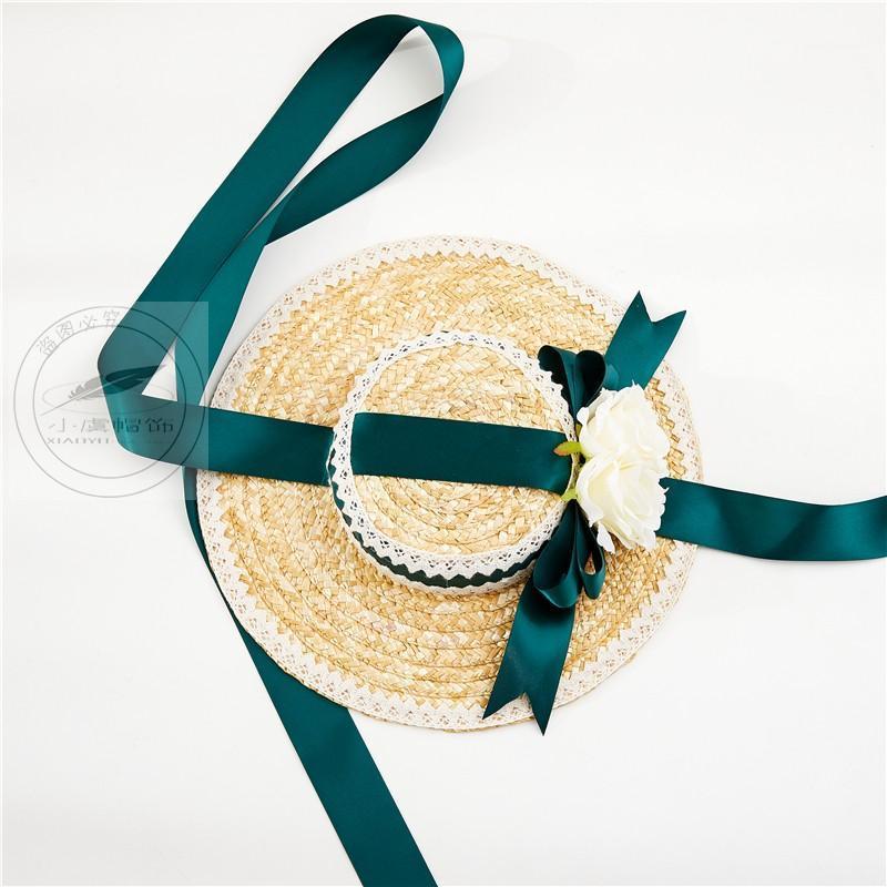 

Fairy Lolita Hat Lace Brim Flower Flower Ribbon Bonnet Cap Bow Fascinator Hat Women Cocktail Fancy Make-up Party Headdress1, White