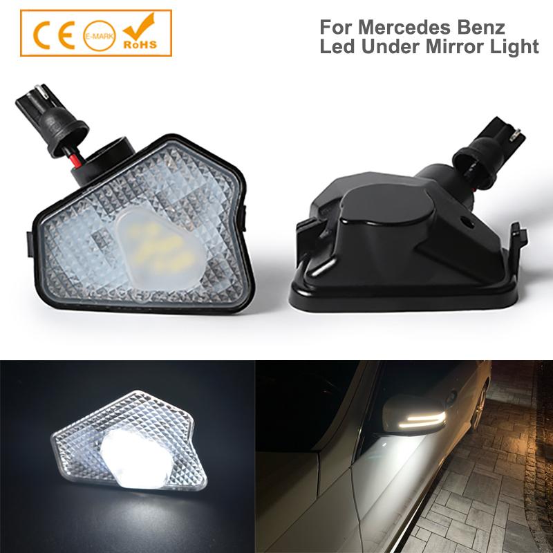 

2Pcs LED Under Side Mirror Puddle Light For W176 W242 W246 W204 C207 W212 W221 C216 W117 W156 X156 W218 W219 W209, As pic